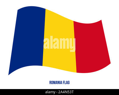 Roumanie Drapeaux Vector Illustration sur fond blanc. Roumanie drapeau national. Banque D'Images