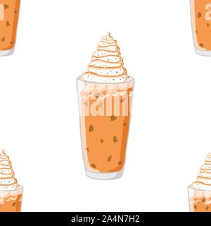 Modèle vectoriel continu d'automne halloween éléments. Illustration de Vecteur