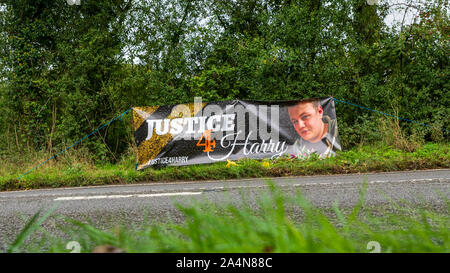 Harry Dunn / RAF Croughton : A 19-year-old adolescent britannique qui a été tué alors qu'il sa moto le 27 août 2019, par Anne américain Sacoolas. Banque D'Images