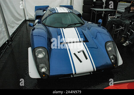 Lola T70 au padock du circuit Boavista Banque D'Images