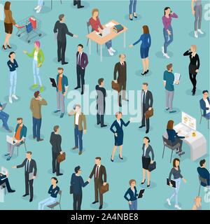 Tuile transparente de personnes au bureau office. Illustration de Vecteur