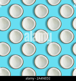 Profil de coco sur un fond bleu. Style moderne modèle isométrique Banque D'Images