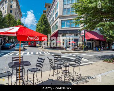 Haywood et rue, rue Haywood, Batterie Batterie Park Avenue Park Avenue au centre-ville de Asheville, Caroline du Nord Banque D'Images