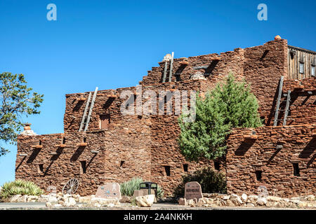 Maison Hopi historique, le Parc National du Grand Canyon, Arizona USA Banque D'Images