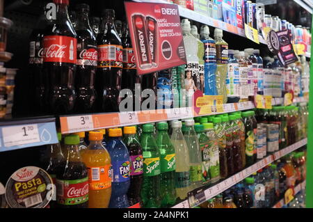 boissons à base de sucre en magasin Banque D'Images