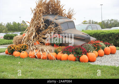 Hillsborough , New Jersey, le 5 octobre 2019:fête d'automne et le tracteur show à Hillsboro Farm Country Market Banque D'Images