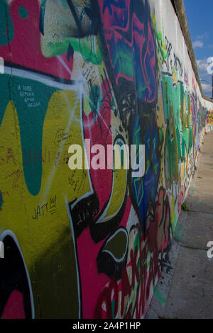 Berlin, Berlin est et ouest, mur de Berlin, galerie de l'Est Banque D'Images