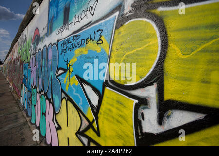 Berlin, Berlin est et ouest, mur de Berlin, galerie de l'Est Banque D'Images