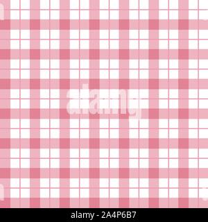 La texture à carreaux rose et blanc. Damier rose motif transparente pour pique-nique. Vichy rose fond transparent. Toile damier pour le textile. Vector Illustration de Vecteur