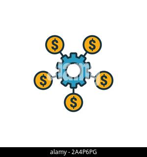 Crowdsourcing icon set. Quatre éléments dans diférents styles à partir d'icônes contenu collection. Crowdsourcing créatif rempli d'icônes de couleur, contours, et télévision Illustration de Vecteur