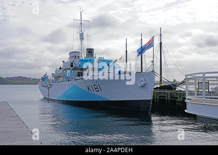 HALIFAX, Nouvelle-Écosse -7 oct 2019- Vue du Musée Maritime de l'Atlantique sur la partie inférieure de la rue de l'eau sur le front de mer du port de Halifax (Nouvelle-Écosse), Banque D'Images