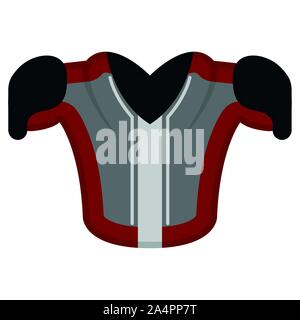 Rugby shoulder pads isolé sur fond blanc - Vector Illustration de Vecteur