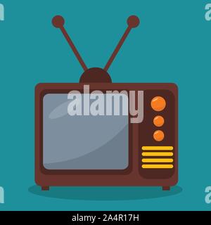 La télévision vintage vector illustration Illustration de Vecteur