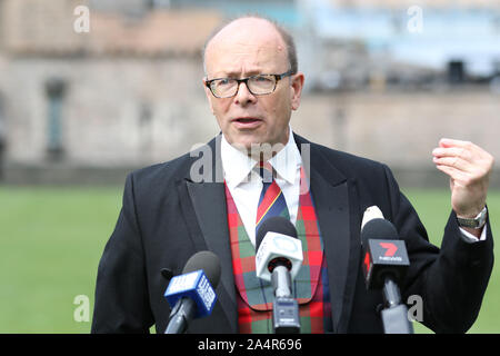 Sydney, Australie. 16 octobre 2019. La dernière répétition générale de la plus grande jamais Royal Edinburgh Military Tattoo dans ses 69 ans d'histoire a eu lieu en face d'une réplique de 120 pieds du château d'Édimbourg à l'ANZ Stadium. Sur la photo : Le Brigadier David Allfrey MBE. Pdg et producteur créatif. Crédit : Richard Milnes/Alamy Live News Banque D'Images