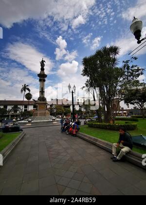 Quito, Équateur, le 29 septembre 2019 : vue sur le centre historique de Quito, Equateur. Proclamée par l'Unesco Banque D'Images