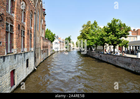 Bruges, Belgique - 22 juin 2019 : canaux de Bruges Banque D'Images