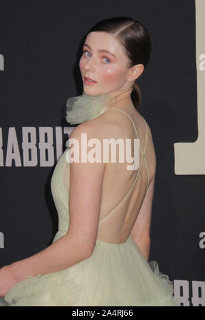 Hollywood, Californie, USA. 15 octobre, 2019. Thomasin McKenzie 10/15/2019 Le Los Angeles Premiere de "Jojo Lapin' tenue à l'American Legion Post 43 Hollywood à Los Angeles, CA Photo par Izumi Hasegawa/HollywoodNewsWire.co Crédit : Hollywood News Wire Inc./Alamy Live News Banque D'Images