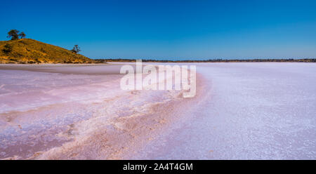 Panorama du lac rose Crosbie en Australie Banque D'Images