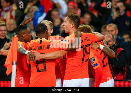 10 octobre 2019 Rotterdam, pays-Bas Soccer European qualification Match pays-Bas contre Irlande du Nord Kwalificatieronde EK 2020 pays-Bas fête Banque D'Images