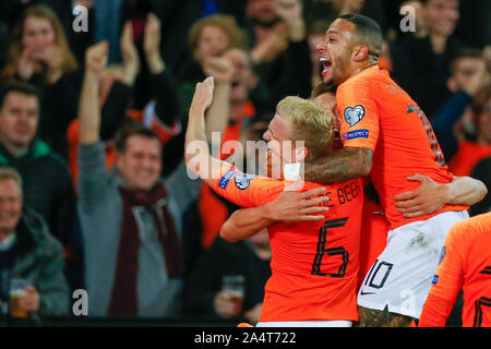 10 octobre 2019 Rotterdam, pays-Bas Soccer European qualification Match pays-Bas contre Irlande du Nord Kwalificatieronde EK 2020 pays-Bas fête Banque D'Images