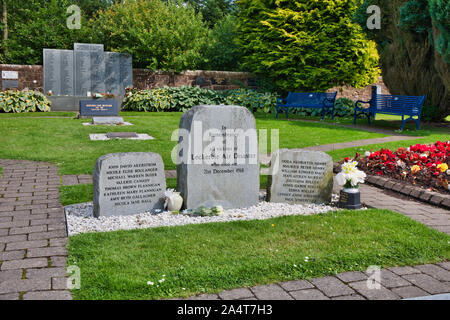 Jardin du souvenir, Lockerbie Dryfesdale Cimetière, Lockerbie, Dumfries et Galloway, Écosse Banque D'Images