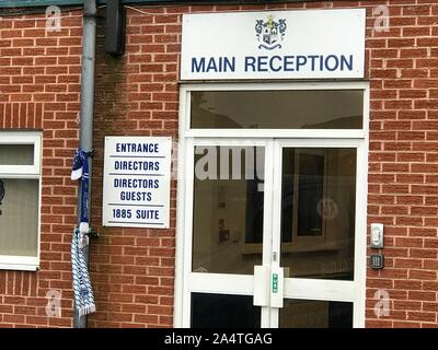 Bury, Lancashire, Royaume-Uni. 15 octobre 2019, Bury Football Club, Domaine La Lane, Bury, Lancashire, Royaume-Uni. Bury Football Club font face à la décision de la Haute Cour de Londres. Credit : crédit : matt Pennington / PennPix/Alamy Live News Banque D'Images