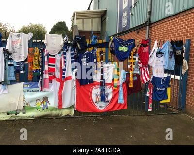 Bury, Lancashire, Royaume-Uni. 15 octobre 2019, Bury Football Club, Domaine La Lane, Bury, Lancashire, Royaume-Uni. Bury Football Club font face à la décision de la Haute Cour de Londres. Credit : crédit : matt Pennington / PennPix/Alamy Live News Banque D'Images