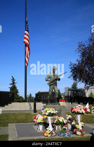 Anchorage, Alaska / USA - 08 août 2019 : monument commémoratif des anciens combattants d'Anchorage, Anchorage, Alaska, USA Banque D'Images