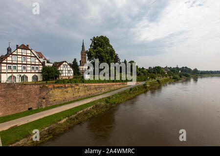 La Weser à Höxter, Banque D'Images