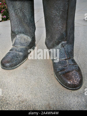 Chaussures homme. Photo en noir et blanc Banque D'Images