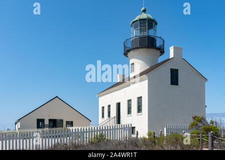 Phare de Point Loma de San Diego en Californie. Banque D'Images