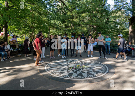 John Lennon Memorial NYC Banque D'Images