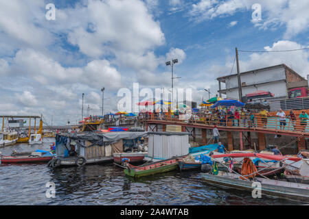 Flutante Porto ou flottante habour, Manaus, l'Amazone, Brésil, Amérique Latine Banque D'Images