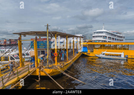 Flutante Porto ou flottante habour, Manaus, l'Amazone, Brésil, Amérique Latine Banque D'Images