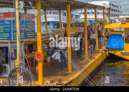 Flutante Porto ou flottante habour, Manaus, l'Amazone, Brésil, Amérique Latine Banque D'Images