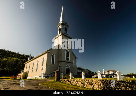 Eglise de Saint Joachim - Fabrique de Tourelle   Sainte-Anne-des-Monts, Québec, CA Banque D'Images