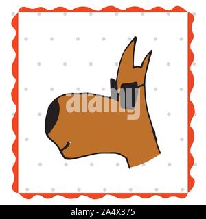 Amis des animaux colorés, y compris la collecte de chien, chat, girafe, ours, lion, lapin.Extra hand drawn doodles.Bon pour les affiches, autocollants, cartes, l'alphabet Illustration de Vecteur