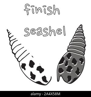 Vector cartoon sous-marins. Divers coquillages. Super pour l'arrière-plan de la page web, du papier d'emballage, cartes,portable et invitation Illustration de Vecteur