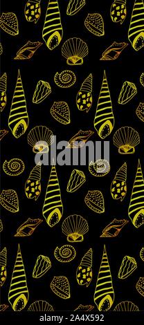 Vector cartoon sous-marins. Divers coquillages. Super pour l'arrière-plan de la page web, du papier d'emballage, cartes,portable et invitation Illustration de Vecteur