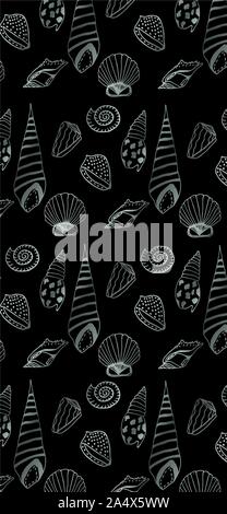 Vector cartoon sous-marins. Divers coquillages. Super pour l'arrière-plan de la page web, du papier d'emballage, cartes,portable et invitation Illustration de Vecteur