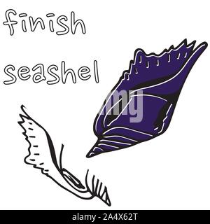 Vector cartoon sous-marins. Divers coquillages. Super pour l'arrière-plan de la page web, du papier d'emballage, cartes,portable et invitation Illustration de Vecteur