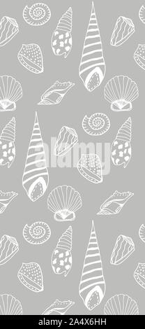 Vector cartoon sous-marins. Divers coquillages. Super pour l'arrière-plan de la page web, du papier d'emballage, cartes,portable et invitation Illustration de Vecteur