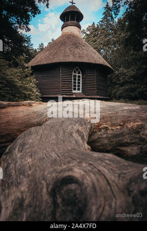 Vue imprenable sur un parc dans le nord de l'Allemagne Banque D'Images