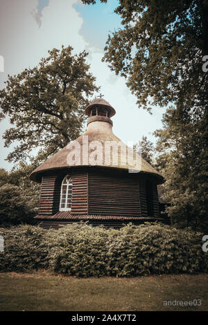 Vue imprenable sur un parc dans le nord de l'Allemagne Banque D'Images