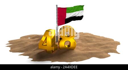 Journée nationale des Émirats arabes unis Émirats arabes unis avec des ballons, esprit de l'Union européenne, des EAU Journée Nationale des Emirats arabes unis et le jour du drapeau, Anniversaire 2 décembre,eau Banque D'Images