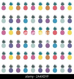 Les fruits d'été pour mode de vie sain. Fruit d'ananas. Cartoon Vector illustration icône plat isolé sur fond coloré. Design for books, autocollant Illustration de Vecteur