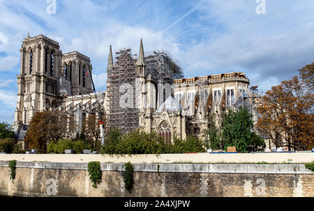 Notre Dame de Paris en reconstruction Banque D'Images