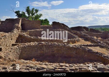 Kivas, Bloc Central, Chambre Aztec West, Aztec Ruins National Monument, NM 61268 190911 Banque D'Images