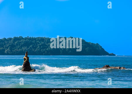 Mermaid Statue de Ngapali Beach près de l'État de Rakhine à Thandwe au Myanmar (Birmanie) Banque D'Images