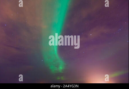 Northern Lights, le sud de l'Islande, Islande, Europe Banque D'Images